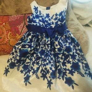 Blue floral formal dress